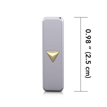 Power Triangle Silver and 14k gold accents Pendant MPD194 - Jewelry